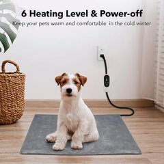 BN-LINK Pet Heating Pad - 16"x18" Electric Warming Mat with Timer & 6 Temperature Modes