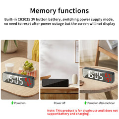 SkyerShoop Large Display Digital Alarm Clock for office room Decor,LED Electronic Date Temp Display,Wall Electric Clocks 5 level brightness and smart auto adjust,Modern Desk Accessories(white and red)