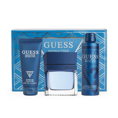 GUESS SEDUCTIVE BLUE (M) SET EDT 100ML + 100ML SG + 226ML BODY SPRAY+ POUCH