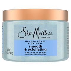 SheaMoisture Shea Sugar Body Scrub with Oatmeal & Manuka Honey for Smooth, Exfoliating Body with 24-Hour Shea Moisture Nutrients, 12 oz