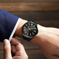 CURREN Anself 8322 Man Watch Man Sport Watch Man Waterproof Outdoor Wristwatch Man Watch Man Quartz Watch Business Watch Male Watch for Men - Black