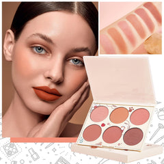 Blushes, Azonee 6 Colors Pearlescent Blushes Powder Bright Facial Blushes Profile And Highlight Blushes Facial Beauty Makeup Blushes Glow on