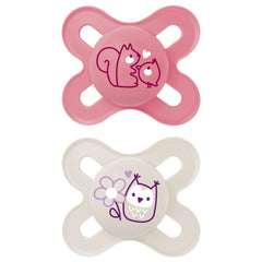 MAM Pacifiers, Newborn Pacifier, Best Pacifier for Breastfed Babies, ‘Start’ Design Collection, Girl, 2-Count