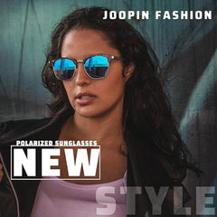 Joopin Polarized Semi Rimless Sunglasses Men Women, Classic Half Frame Sun Glasses UV Protection