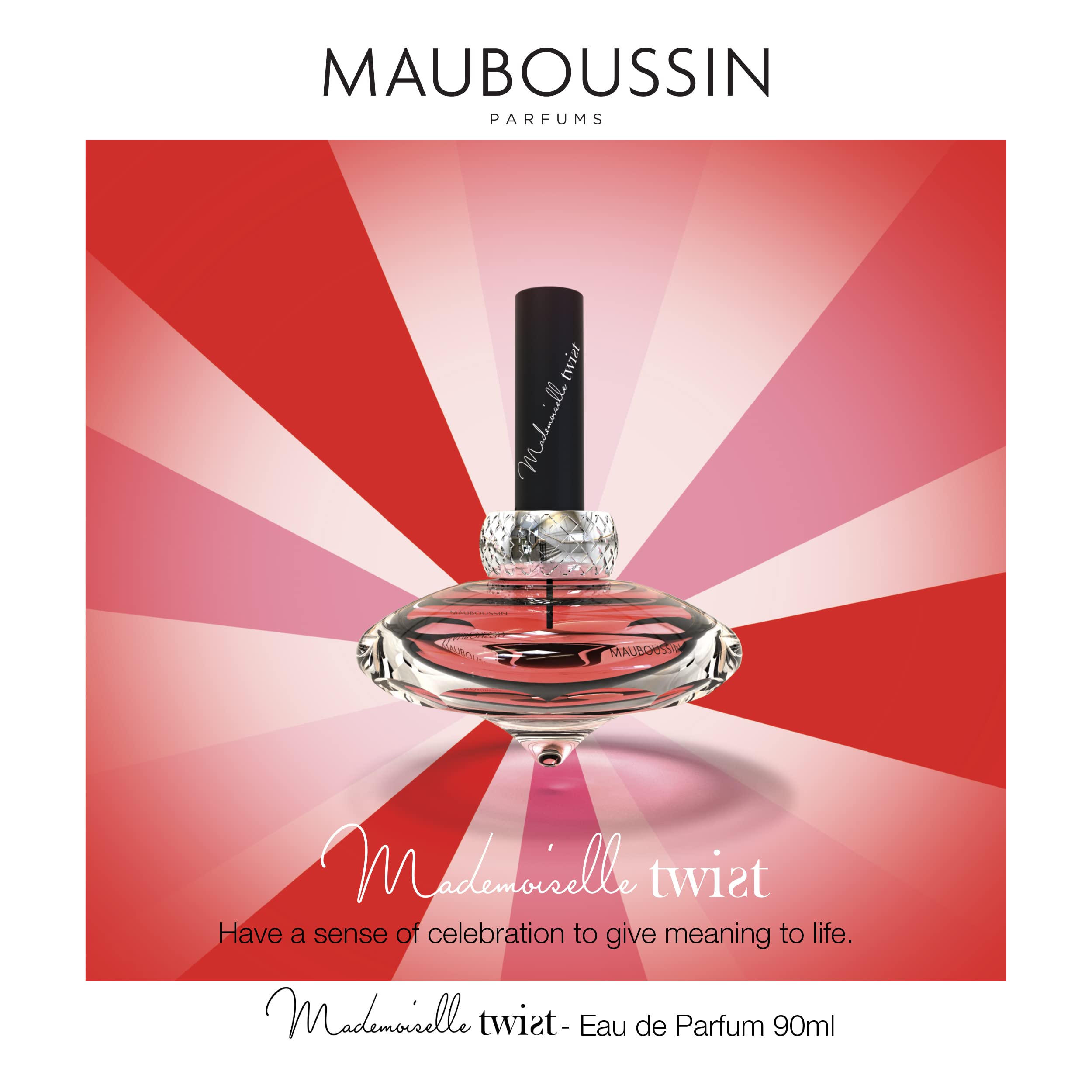 Mauboussin Mademoiselle Twist 90ml (3 Fl Oz) Eau de Parfum Femme for  Women Floral Oriental Scents