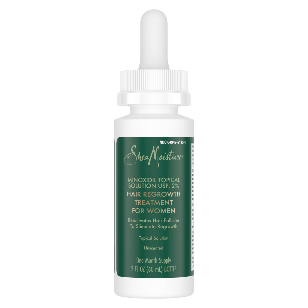 SheaMoisture Hair Regrowth Treatment for Women Minoxidil Topical Solution UPS, 2% to Stimulate Hair Regrowth Unscented 2 oz