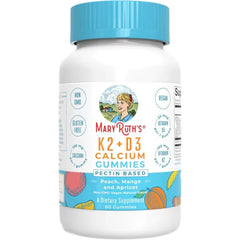 MARYRUTH'S Vitamin D3 K2 Calcium Gummies, Bone Health, 2 Month Supply, 60ct | 2 Month Supply, Supports Bone Health & Joint Support, With Vitamins D3 K2, Vegan, Non-GMO, Gluten Free