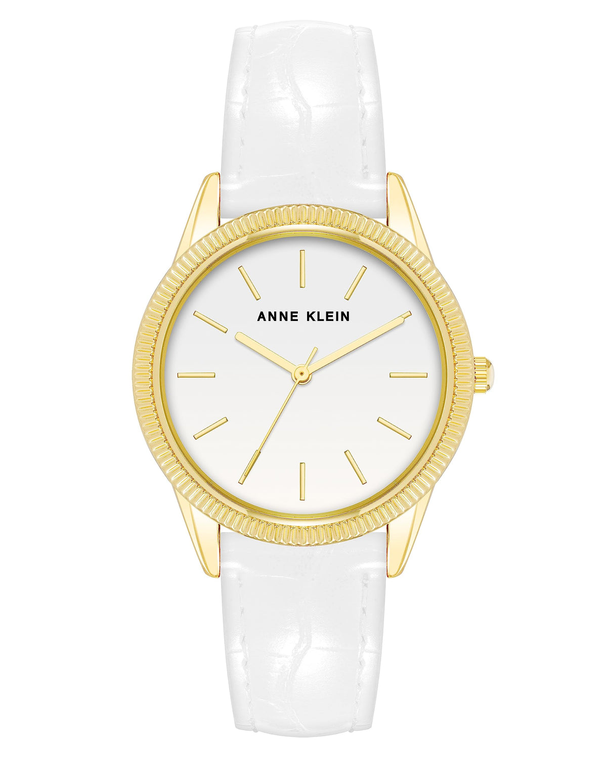 Anne Klein Women's Croco-Grain Vegan Leather Strap Watch