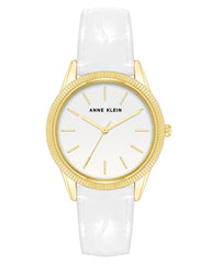 Anne Klein Women's Croco-Grain Vegan Leather Strap Watch