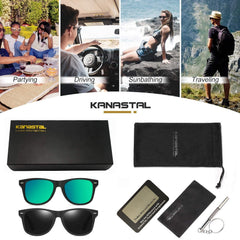 KANASTAL Polarized Sunglasses Men, Fashion Square Sun Glasses Women, Classic Shades for Womens, Driving Fishing Outdoor 100% UV400 Protection
