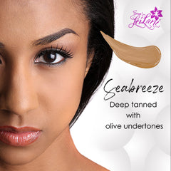 Sweet LeiLani Liquid Foundation, Waterproof Full Coverage Foundation Vegan, Cruelty-Free, 3 in 1 Makeup Foundation Liquid. No Parabens, Gluten, Fragrance (Sea Breeze)- 1 oz