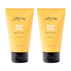 TUBBY TODD Best Kids Face Wash 2pk Gel to Foam Facial Cleanser Clarifies & Brightens With Willow Bark & Hibiscus Enzyme Natural Ingredients Oil Free Skincare For Kids