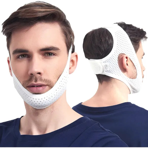 YOOTAR Anti Snoring CPAP Chin Strap – Comfortable Adjustable Mesh Jaw Support for Men & Women, Keeps Mouth Closed for Better Sleep & Snore Relief