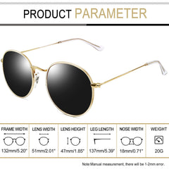 Joopin Polarized Semi Rimless Sunglasses Men Women, Classic Half Frame Sun Glasses UV400 Protection