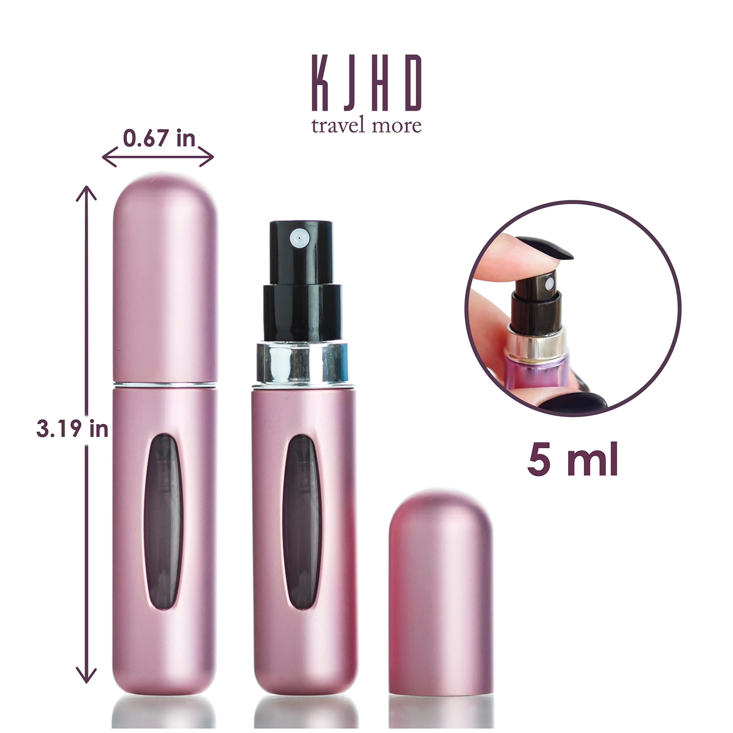 KJHD 4PCS Portable Mini Refillable Perfume Atomizer Bottle, Refillable Perfume Spray, Atomizer Perfume Bottle, Scent Pump Case for Traveling and Outgoing, 5ml Multicolor Perfume SpraY