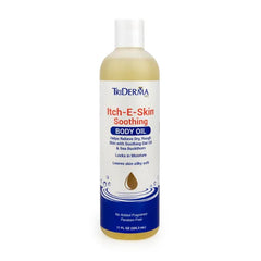TriDerma Itch-E-Skin Soothing and Moisturizing Body Oil with Sea Buckthorn Oil, Rose Hip Oil, Oat Oil to Relieve Itchy Skin, Non-Greasy Dry Body Oil, 12 ounces