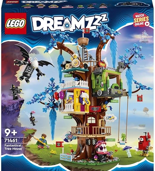 LEGO DREAMZzz 2in1 Fantastical Tree House Toy Set for 9 Plus Year Old Girls & Boys, with Mrs. Castillo, Izzie, Mateo and the Night Hunter Minifigures, Imaginative Play Toys Based on the TV Show 71461