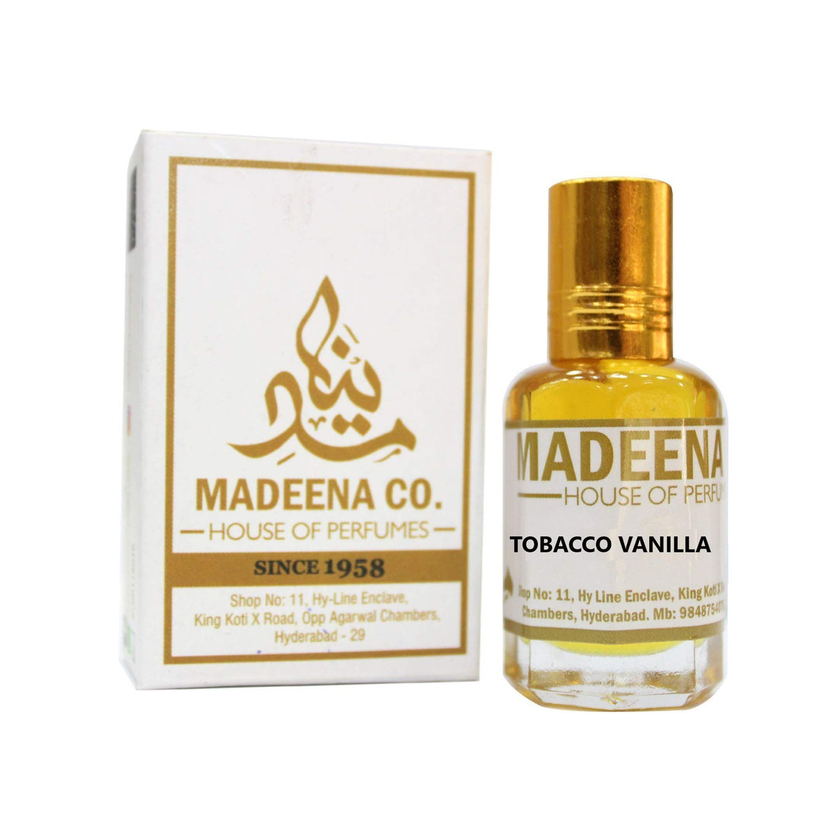 MADEENA CO. Tobacco Vanilla 12Ml; Real & Natural Attar; Best Attar For Men and Women; 100% Alcohol Free & Long Lasting Attar.