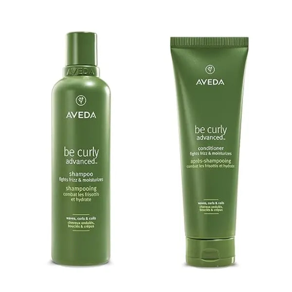 Aveda Be Curly Advanced Shampoo & Conditioner Duo for Curly, Coily, Wavy Hair Fights Frizz Silicone Free, Sulfate Free 8.5 Fl Oz