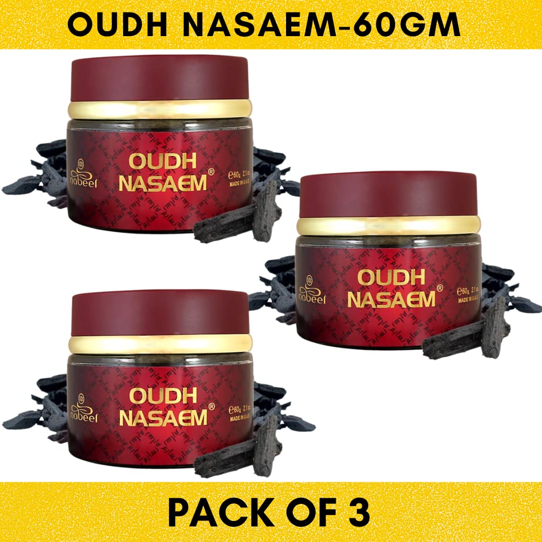 Nabeel Perfumes Oudh Nasaem Incense (60g) - Pack of 4