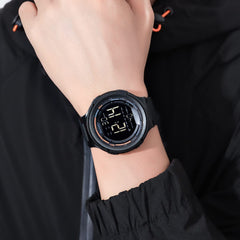SKMEI Men's Digital Sports Wrist Watch LED Screen Large Face Electronics Military Watches Waterproof Alarm Stopwatch Back Light Outdoor Casual Black Watch - 1841