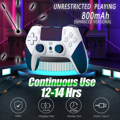 NALACAL Wireless Pro Controller Compatible with PS4 /PS4 Pro/PS4 Slim Console, Gaming Remote with Built-in 800mAh Rechargeable Battery, Precise Joystick, Audio, Turbo, Advanced Buttons Programming