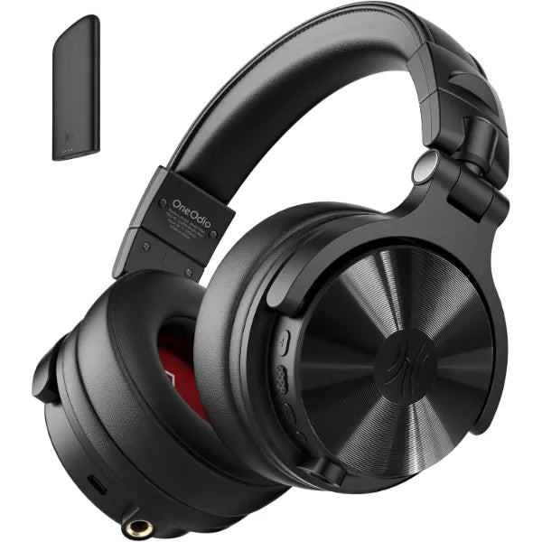 OneOdio Studio Max 1-20MS Low-Latency Wireless DJ Headphones, 120H Playtime, Lossless Hi-Res/LDAC Audio, Dual-Mic ENC, Dongle/Bluetooth/Wired Connection for Studio Guitar and Gaming PC Computer