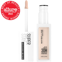 Maybelline Super Stay Liquid Concealer Makeup, Full Coverage Concealer, Up to 30 Hour Wear, Transfer Resistant, Natural Matte Finish, Oil-free, Available in 16 Shades, 10, 0.33 fl oz