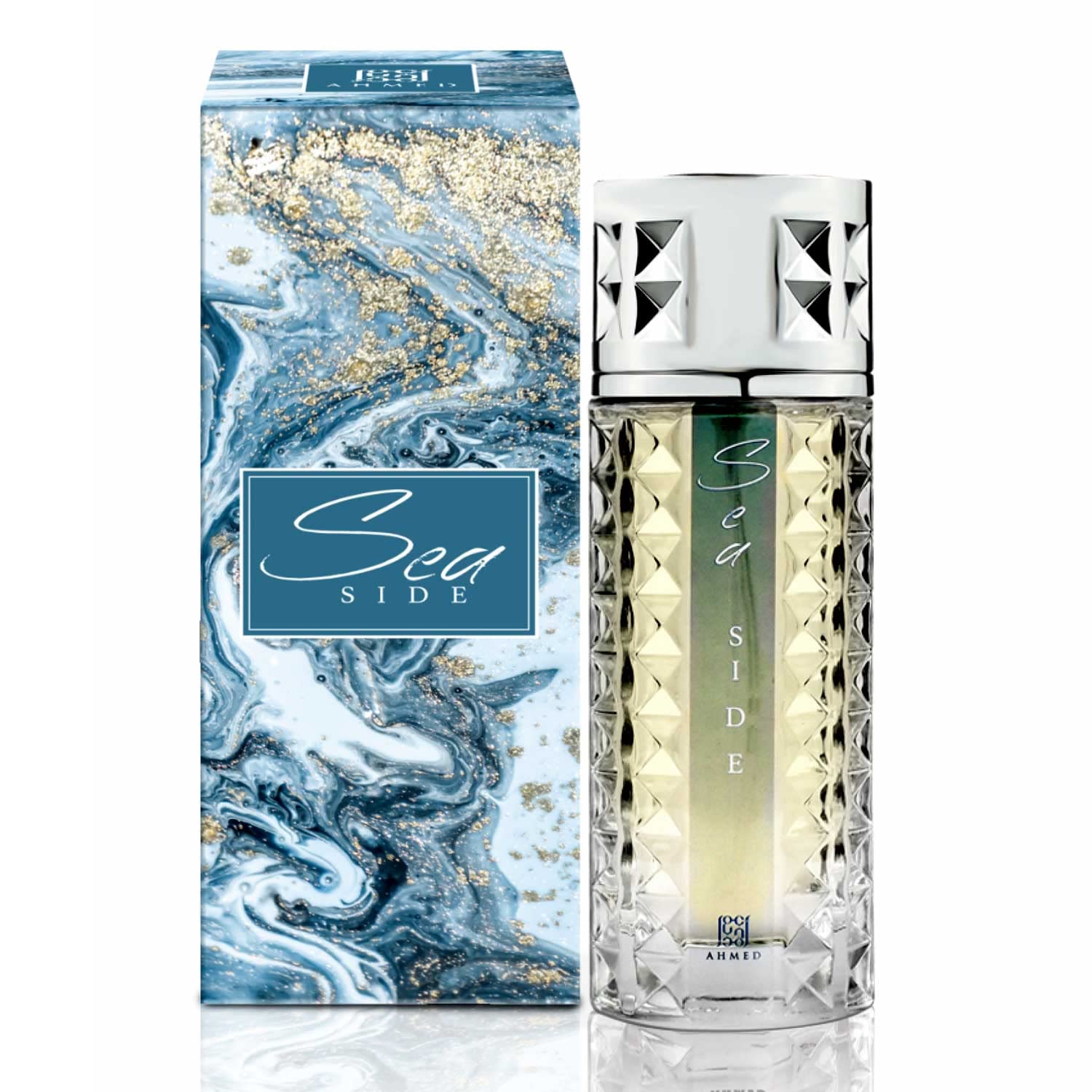 AHMED Seaside 100mL Sensual Fragrance for Women and Men, a Sultry Oriental with Woddy Floral Base and a Fruity Top by Al Maghribi