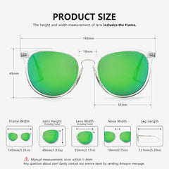 SUNGAIT Vintage Round Sunglasses for Women Men Classic Retro Designer Style