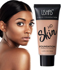 Makeup Foundation Full Coverage,Face Foundation Makeup 30 Ml - Powder Foundation Full Coverage for All Skin Types, Matte Oil Control Foundation