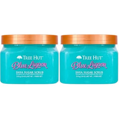 Tree Hut Blue Lagoon Shea Sugar Scrub, Exfoliating, Hydrating & Moisturizing Body Scrub with Shea Butter & Nourishing Essential Oils, Smooth & Soften Skin, 18 oz (Pack of 2)
