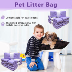 AoMige Eco-Friendly Nappy Bin Refill Bags,Compatible w/Tommee Tippee Twist & Click,Simplee Sangenic,Tec, Genie and Baby AngelCare Nappy Diaper Bin Liner Pails Disposal Systems (8-Pack Purple)