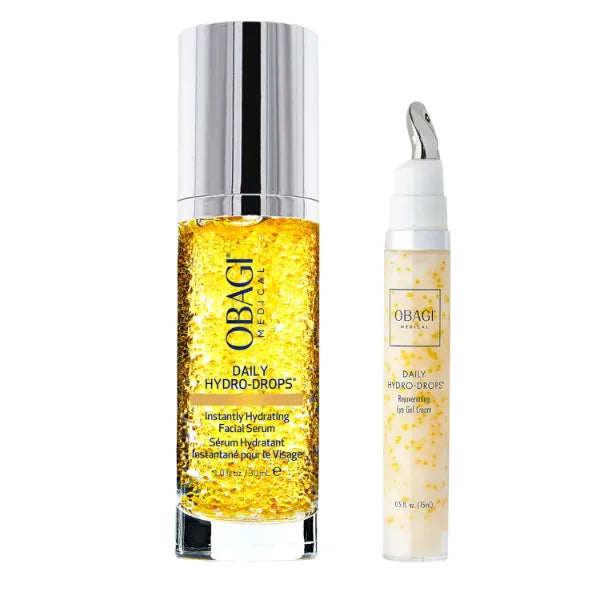 Obagi Medical Ultimate Hydration Duo with Daily Hydro Drops Facial Serum & Daily Hydro Drops Eye Gel Cream – Deeply Hydrate & Reduce the Appearance of Dark Circles & Puffiness