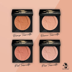 Cutifem Touch of Luxor Compact Powder No. 1 Light Bronze Terracotta Matte - Nourishing Vegan Makeup Face Powder - 11 g