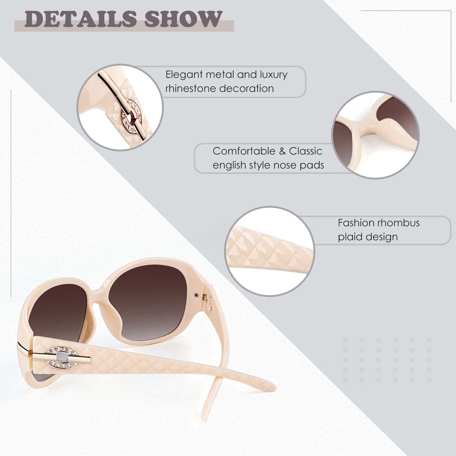 thumbnail image 2 of Sunier Polarized Pink Hexagon Fashion Sunglasses For Women, Ultralight 2 of 11