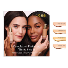 Ogee Complexion Perfecting Liquid Foundation - Lightweight Tinted Moisturizer For Face (Cedar 1.20C - Fair, Pink-Beige Undertones) - with Vitamin C & Jojoba Oil - Certified Organic & Made in USA