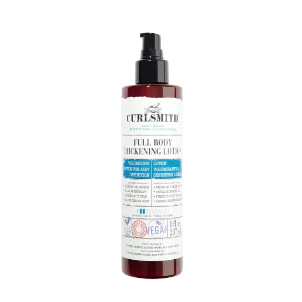 CURLSMITH Full Body Thickening Lotion - Instant Volume for All Hair and Curl Types, Vegan, 237ml/8 fl oz