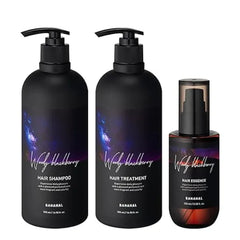 BANANAL Perfumed Hair Care Trio Shampoo, Treatment & Essence Damage Repair, Frizz Control & Shine Botanical Oils, Keratin & Amino Acids Korean Hair Scalp, Woody Blackberry