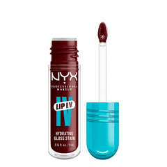 NYX Professional Makeup Lip IV Hydrating Gloss Stain, Lip Gloss, Up to 12HR Hydration, High Pigment, Wet Shine Finish, Water 'Bout Wine?