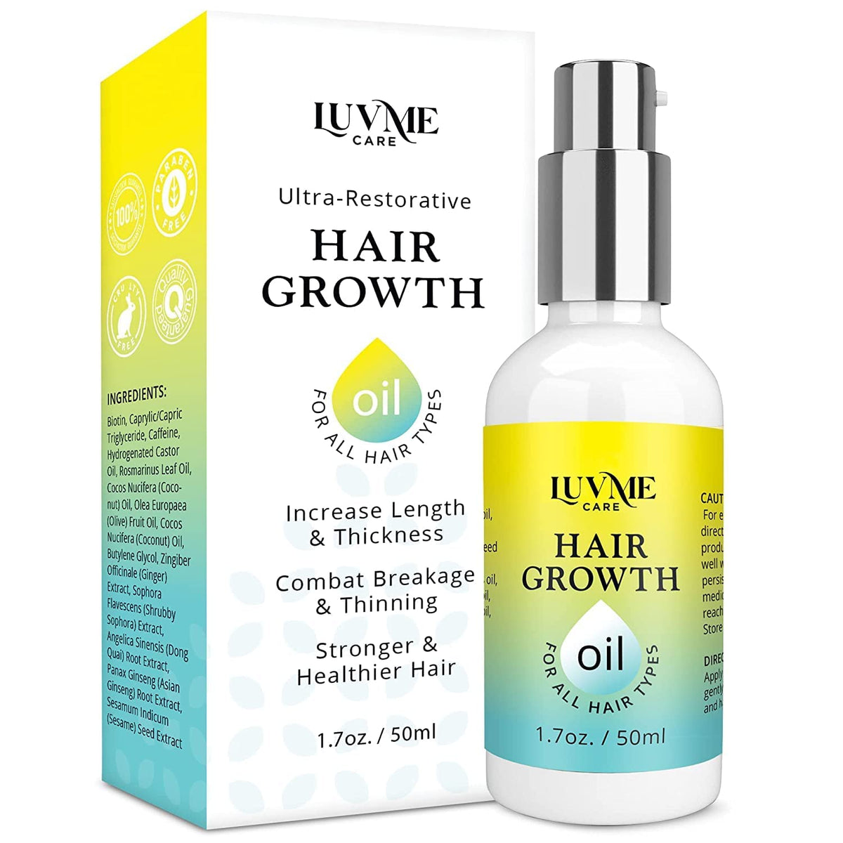 Luv Me Care Unsex Biotin Hair Growth Oil Serum (1.7oz)