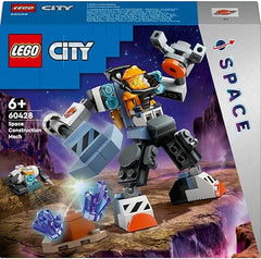 LEGO City Space Construction Mech Suit, Action Figure Toy for 6 Plus Year Old Kids, Boys & Girls, Building Set with Robot and a Pilot Minifigure, Small Gift Idea 60428