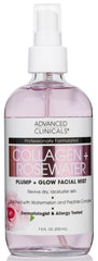 Advanced Clinicals, Collagen, Rosewater, and Plump + Glow Facial Mist, 8 fl oz (237 ml)