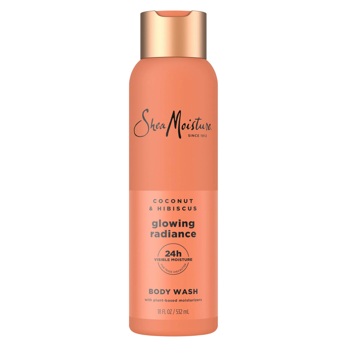 Shea Moisture Coconut Hibiscus Glow Body Wash 24 Hour Glow for Healthy, Radiant Skin 18 oz