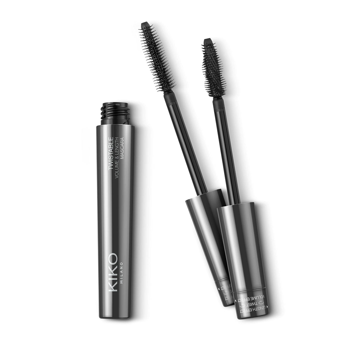 KIKO Milano Twistable Volume & Lenght Mascara 2 In 1 Mascara With An Innovative Twisting System: Volume And Length Enhancing Effect, Black