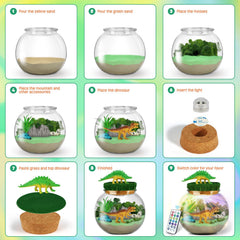 Dinosaur Gifts for Boys - Dinosaur Terrarium Kit for Kids - Birthday Gift for Boys Ages 4 5 6 7 8-12 Year Old - DIY Dinosaur Toys for Boys - Arts and Crafts Kit for Kids [Amazon Exclusive]