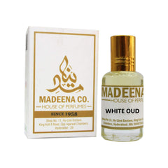 MADEENA CO. White Oudh 12Ml; Real & Natural Attar; Best Attar For Men and Women; 100% Alcohol Free & Long Lasting Attar.