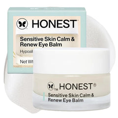 Honest Beauty Sensitive Skin Calm Renew Eye Balm, Moisturizing, Firming, Hypoallergenic, Fragrance-Free, Vegan, 0.5 oz