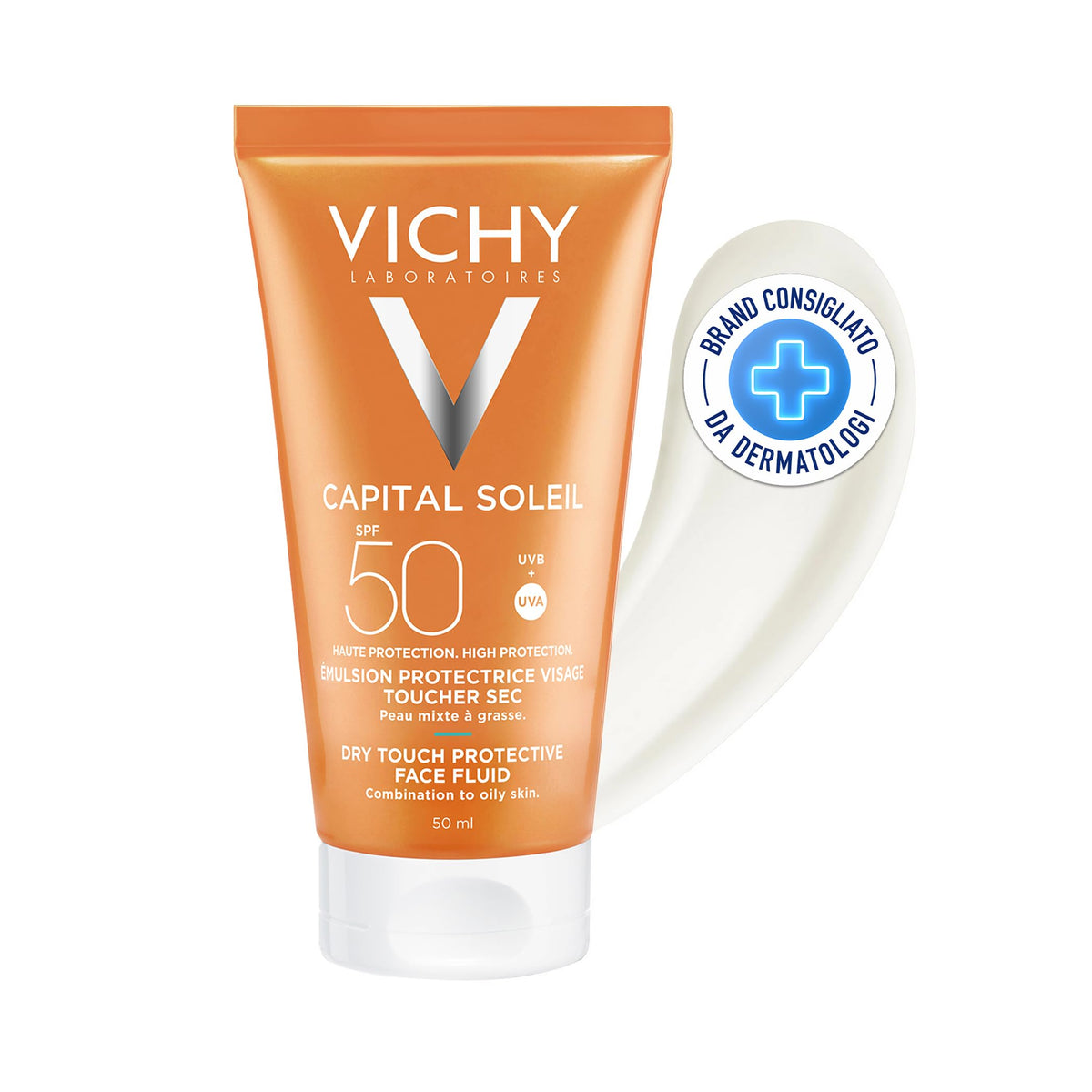 Vichy Ideal Soleil Mattifying Face Fluid Dry Touch Spf 50 - 50 Ml