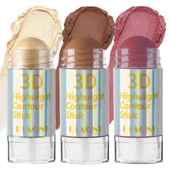 NALACAL 3 Pack Liquid Contour & Highlighter & Blush Makeup Set, Creamy Blush Stick for Cheeks & Lips, Long Lasting Waterproof Smooth Lightweight Multi Stick Face Makeup Set for All Skin